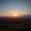  摩周湖第三展望台からの夕日-1-