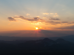 摩周湖第三展望台からの夕日-2-