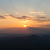 摩周湖第三展望台からの夕日-2-