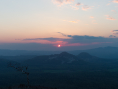 摩周湖第三展望台からの夕日-3-