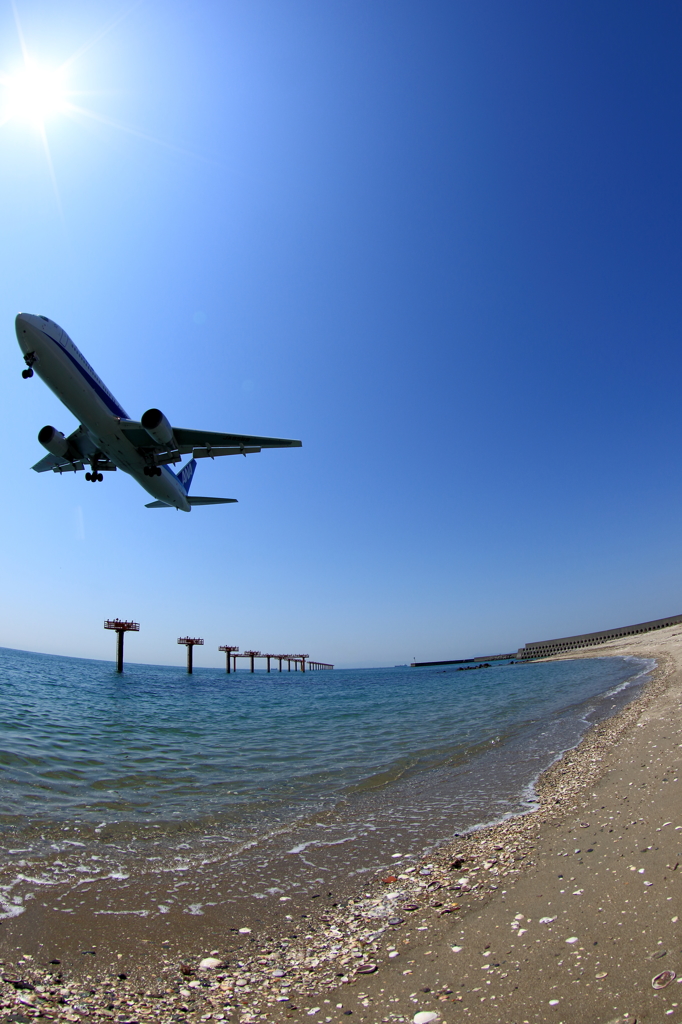 RWY07へ