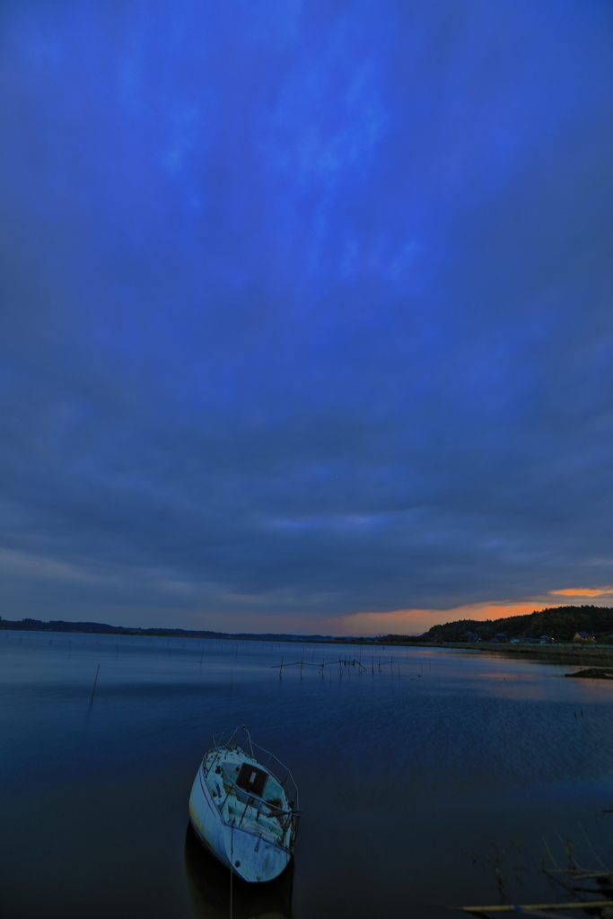 涸沼夕焼け