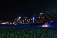 夏夜の海岸