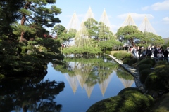今週は～兼六園　水面に写し
