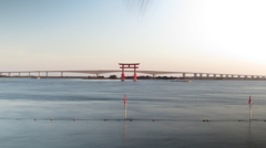 真夏の浜名湖～夕日傾き