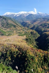 御嶽山と溶岩流