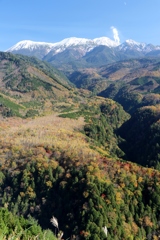 御嶽山と溶岩流