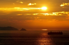 伊良湖水道の夕景