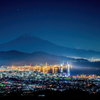 夜の清水みなと　ー富士山を望んでー
