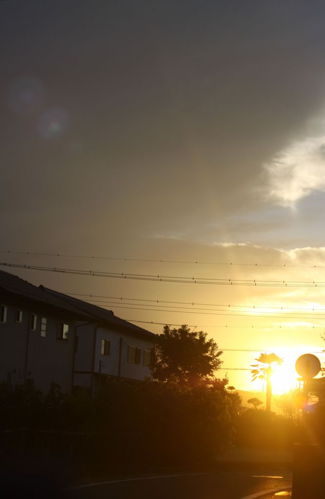 夕日