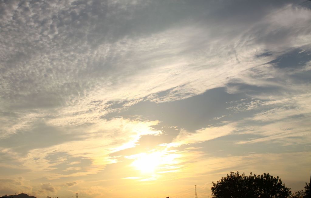 夕暮れ時の雲