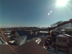 屋根の上から