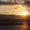 旭川空港からの夕景
