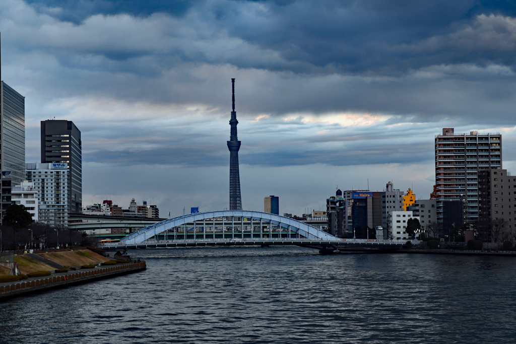 永代橋とスカイツリー