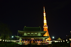 増上寺と一緒に