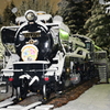 雪の中の機関車