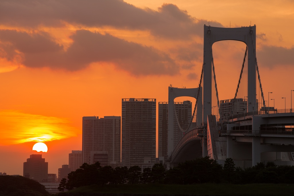 大都会東京で見える夕景