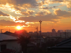 自宅から見える夕日３