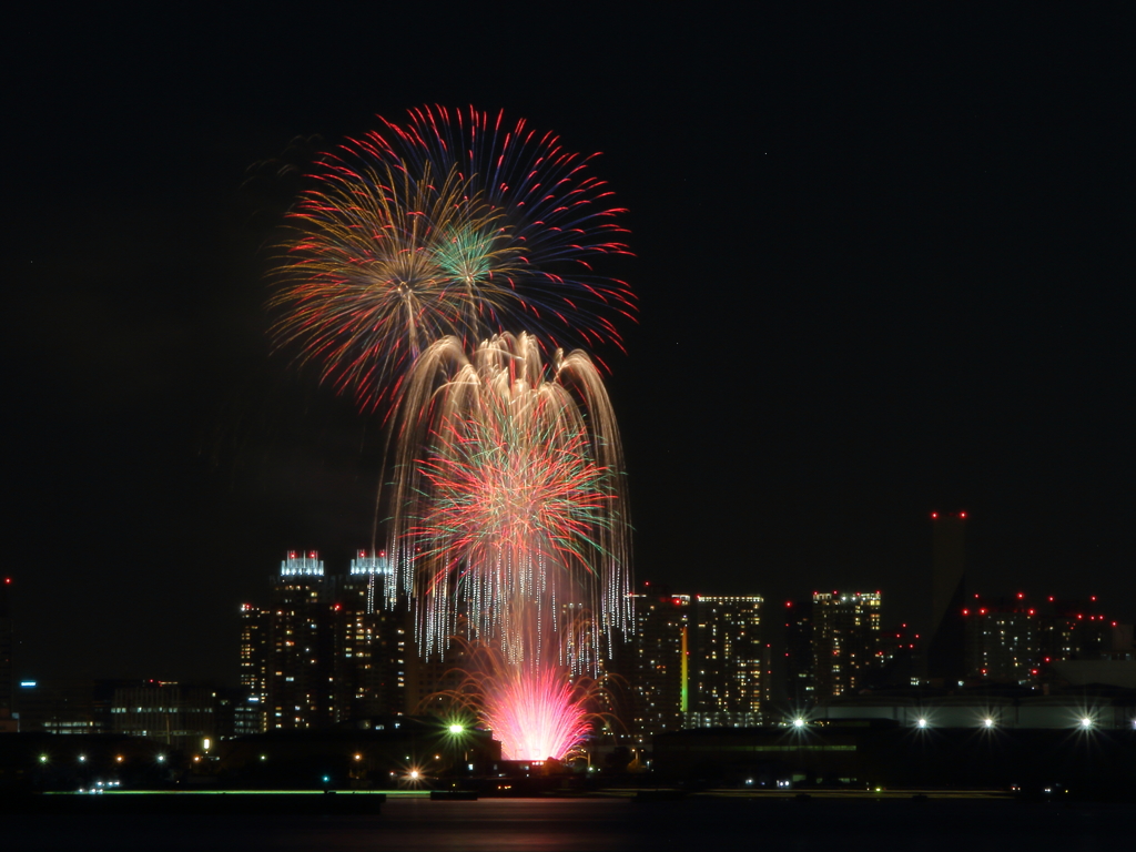 お台場の花火