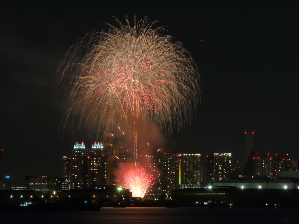 お台場の花火