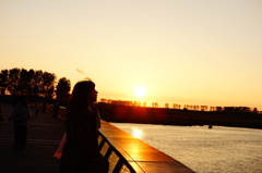 夕日