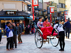 浅草ぶらり　伝法院通り（１０）　撮影シーンを撮影