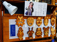 日本の神々　お面　小江戸川越にて