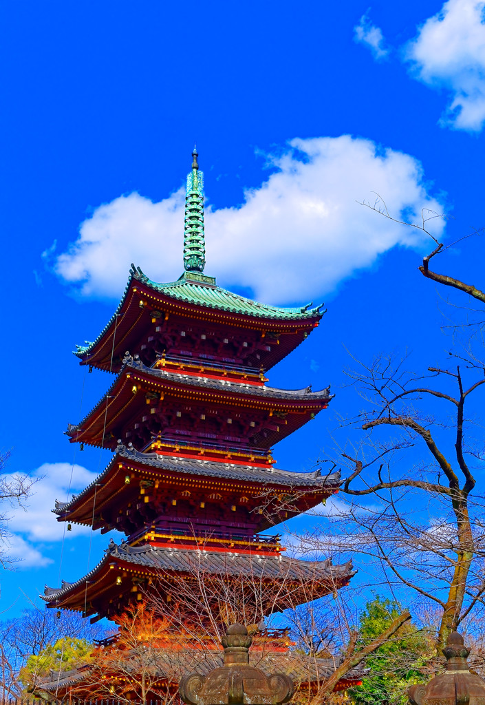 紺碧の空と五重塔 上野 旧寛永寺五重塔 By Tune Id 写真共有サイト Photohito