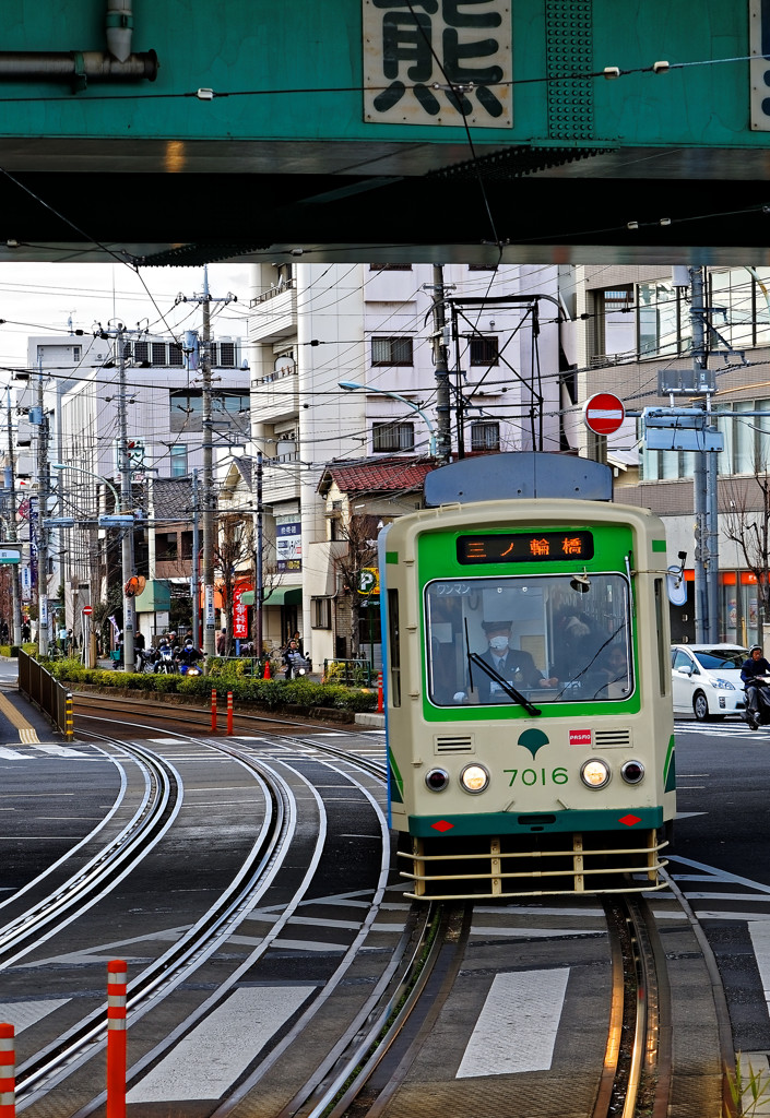 都電荒川線沿線　熊野前駅にて（１）