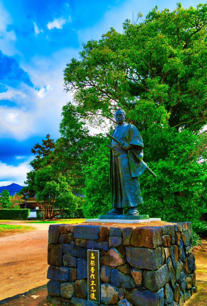 高杉晋作立志像　(山口県萩市 城下町)