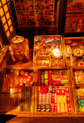 昔の駄菓子屋の光景　（上野 下町風俗資料館）