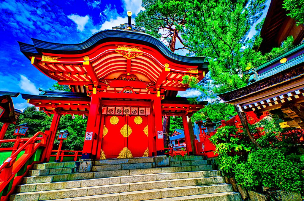 太皷谷稲成神社 神門(津和野町)