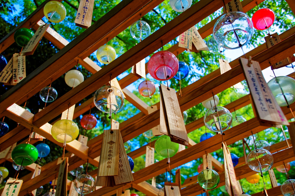 涼やかな音色を聞きながら ♪～　川越氷川神社にて