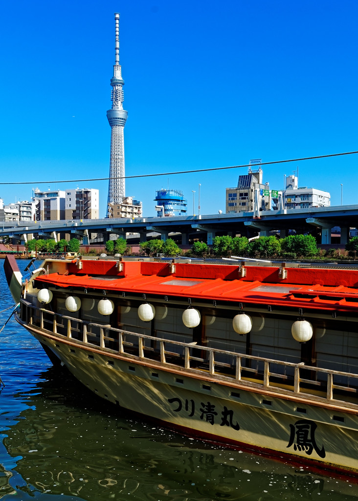 厩橋の袂からスカイツりー