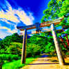 志都岐山神社参道と鳥居②（萩市萩城跡）