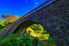 三見橋”眼鏡橋” あおり撮影　(山口県 萩市 )