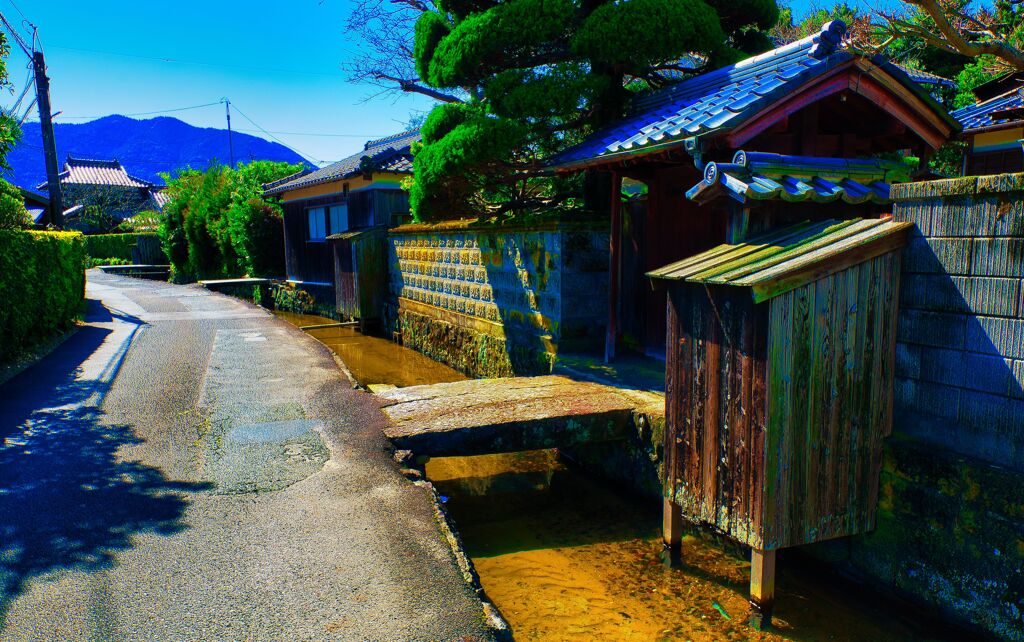 藍場川の静かな佇まい　(山口県萩市 )