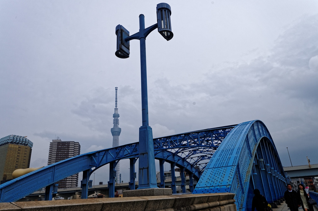 浅草ぶらり　駒形橋よりスカイツリーを望む