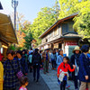 休日の深大寺　山門前の通りにて
