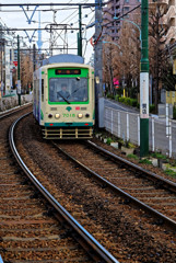 都電荒川線沿線　熊野前駅にて（２）