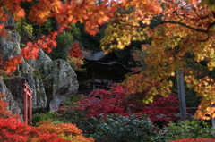 那谷寺紅葉の奥には弐