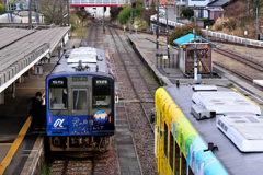 頑張ろう能登〜穴水駅発車前
