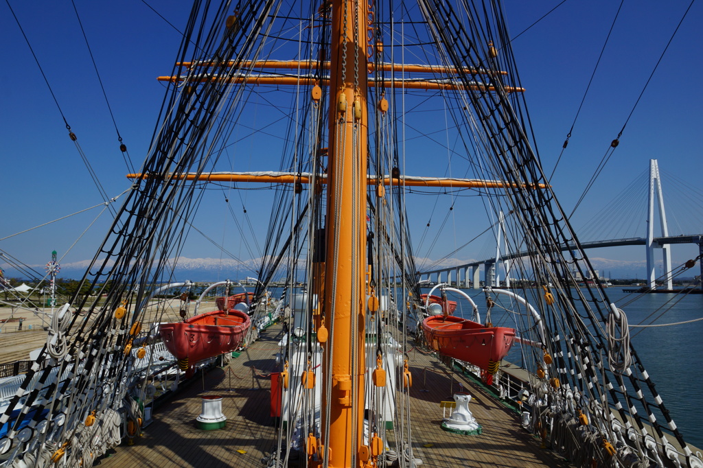 帆船海王丸からの眺め