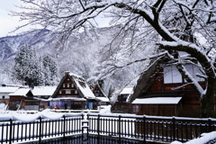 冬の五箇山雪景色