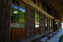 合掌造り格子戸