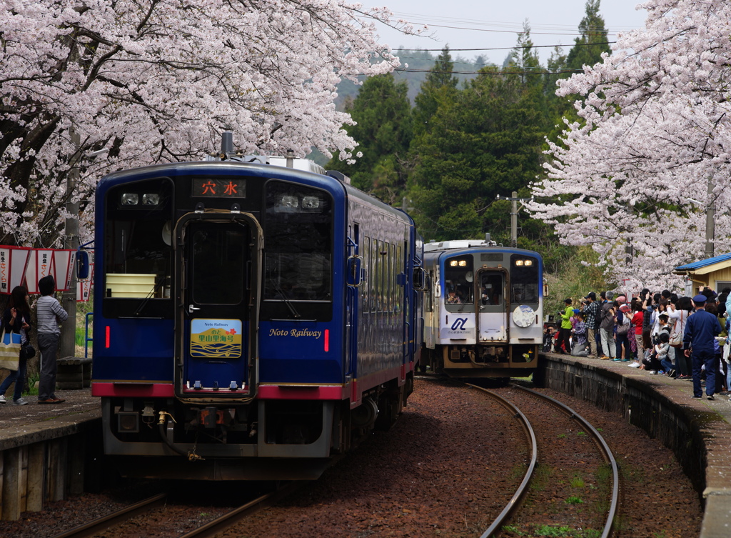 能登鹿島駅～桜