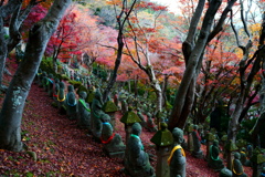 立山連峰を望むお地蔵さん