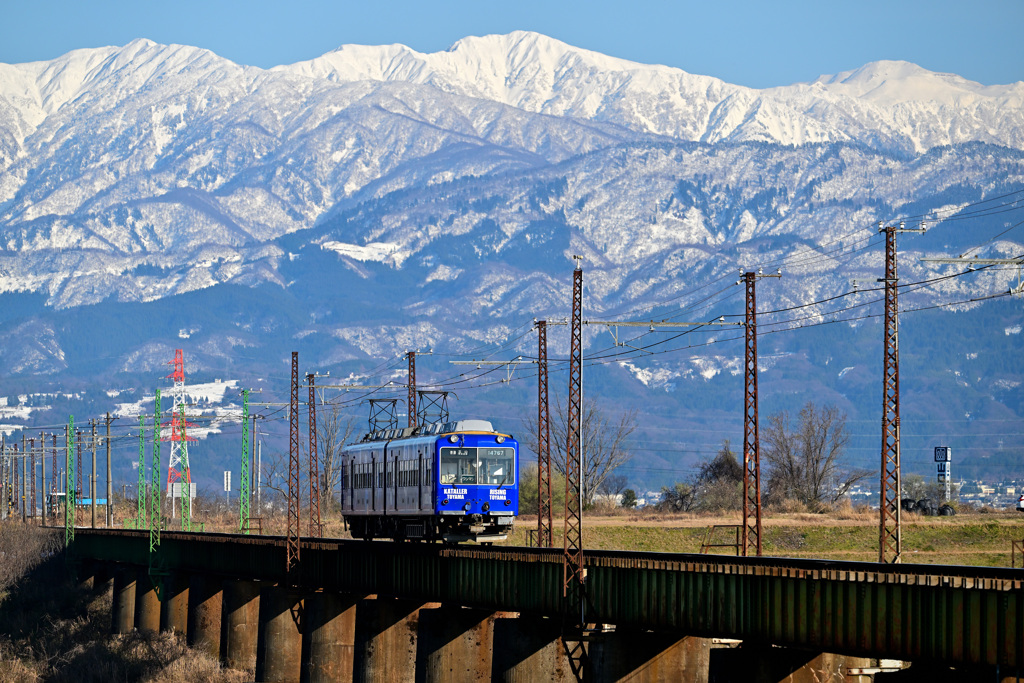 暖冬の立山連峰