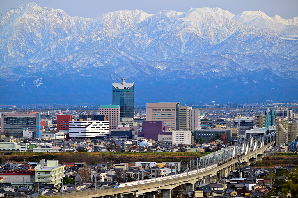 呉羽山からの立山連峰