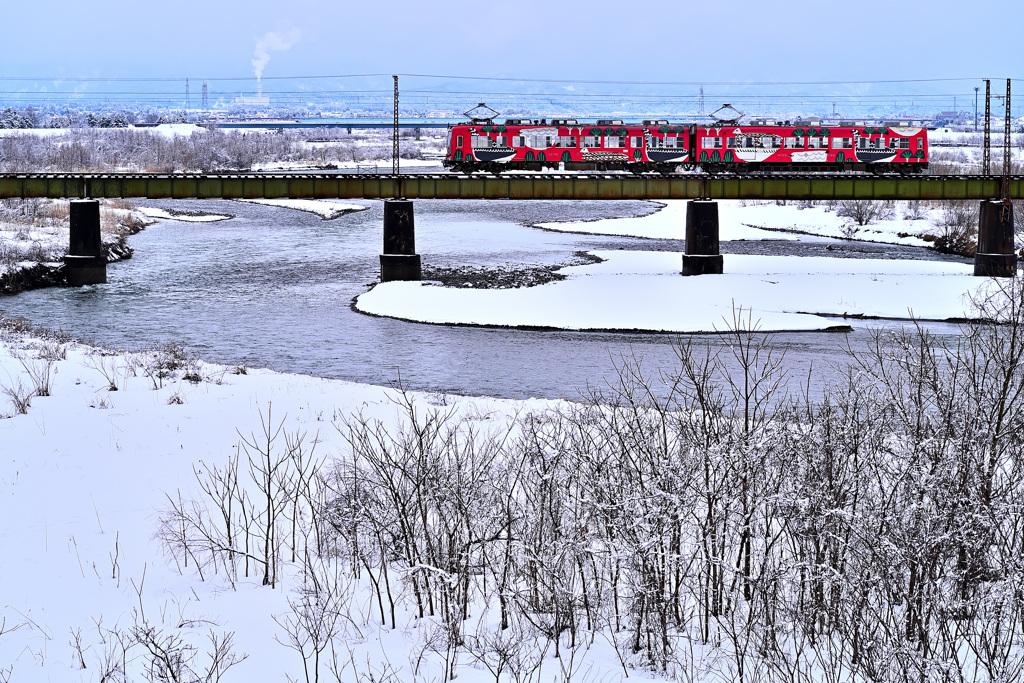 常願寺川冬景色
